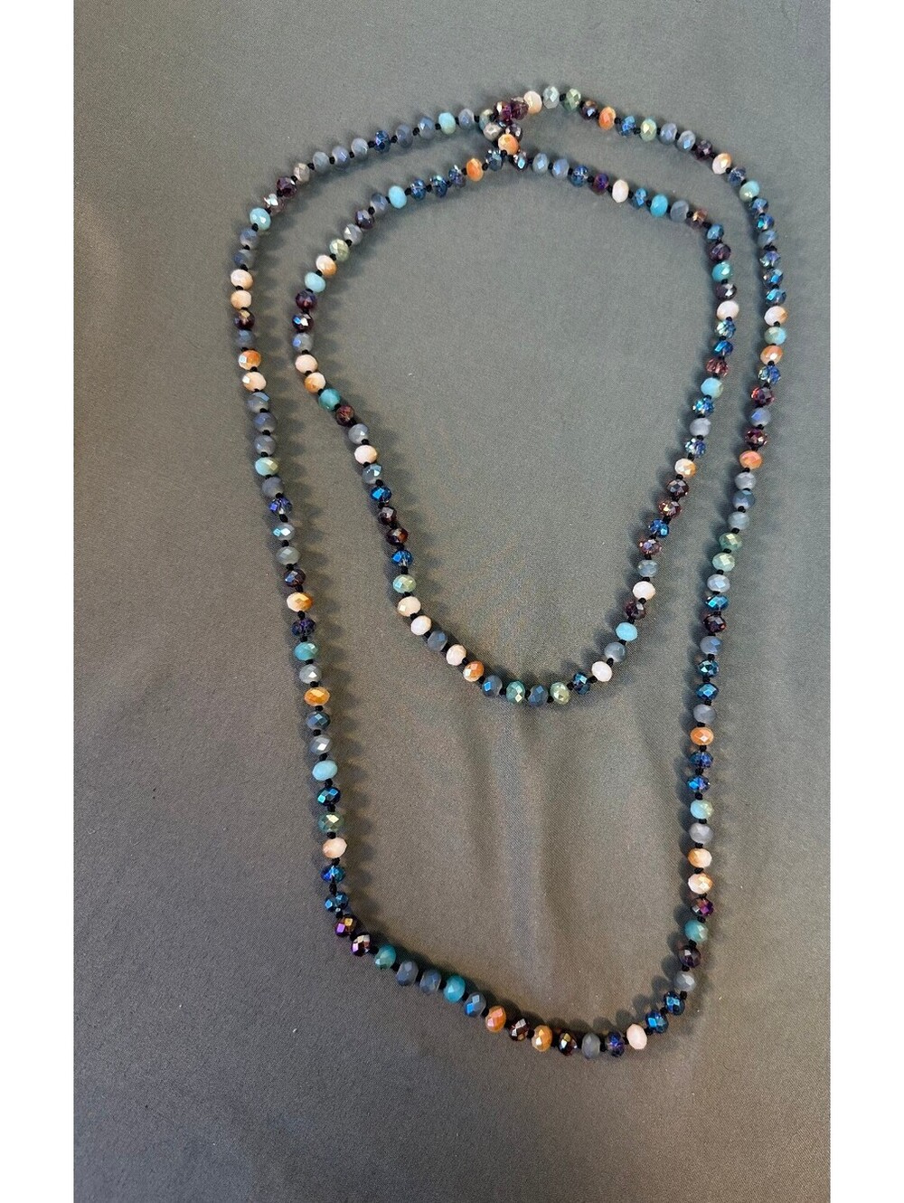 Multicolored Extra Long Beaded Necklace